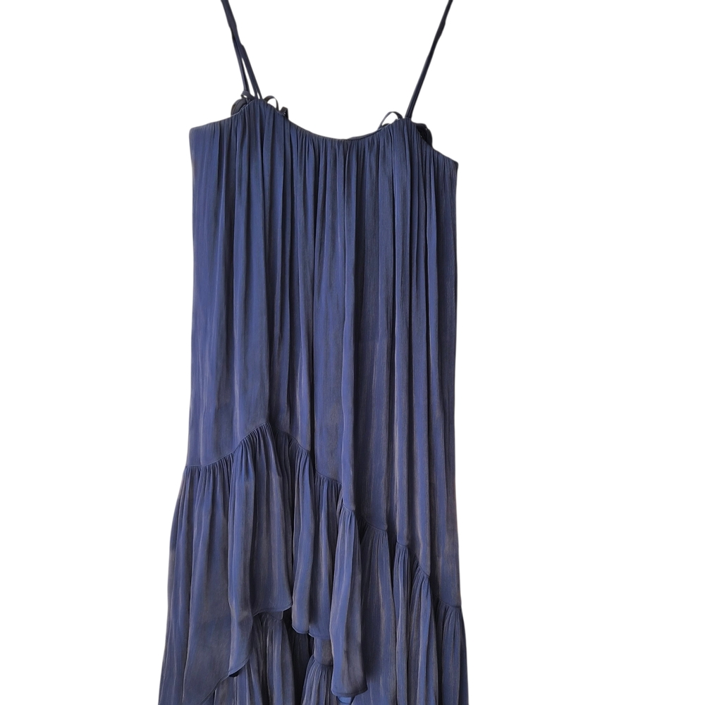 Cinq à Sept Soleil Ruffle Hi-Low Dress – Navy – Size 0 - Picture 6 of 15